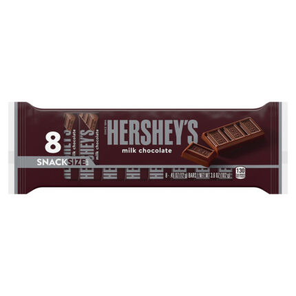 Hershey'S, Snack Size Candy Bars Milk Chocolate, Case Of 24, 3.6 Oz