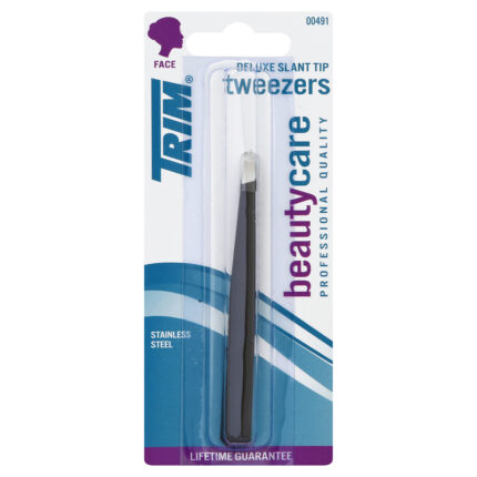 Trim, Deluxe Slant Tip Tweezers Stainless Steel, Case Of 6, 1 Ct