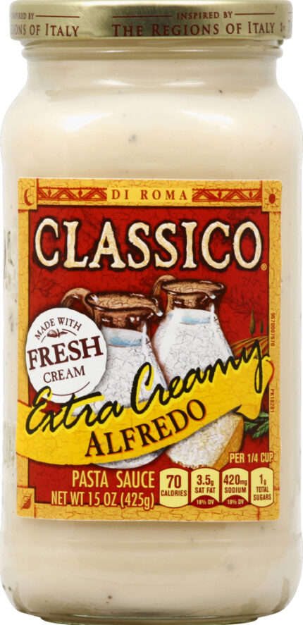 Classico, Pasta Sauce Extra Creamy Alfredo, Case Of 12, 15 Oz