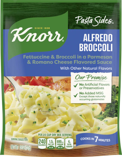 Knorr, Pasta Sides Alfredo Broccoli Fettuccine, Case Of 8, 4.5 Oz
