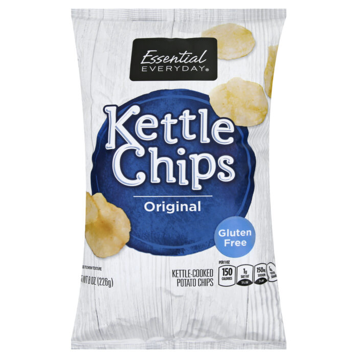 Essential Everyday, Kettle Chips Original, Case Of 12, 8 Oz - Image 1