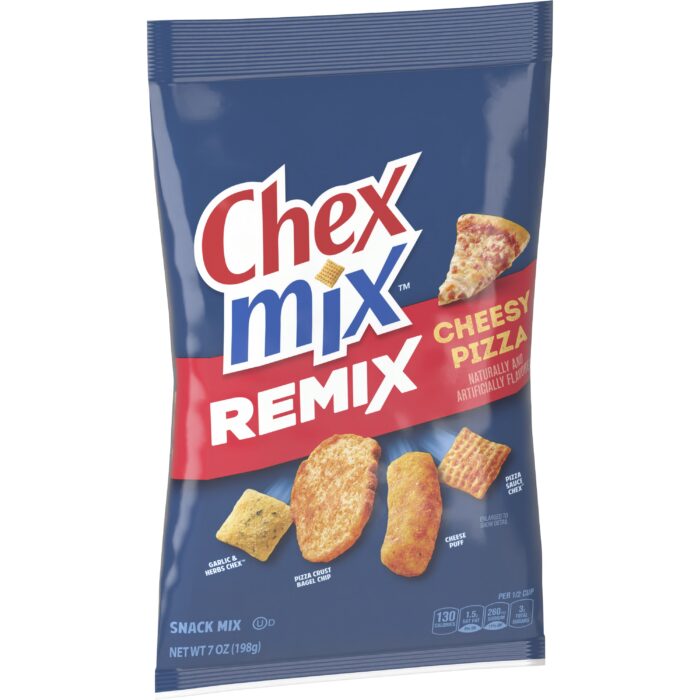 Chex Mix, Remix Cheesy Pizza Snack, Case Of 12, 7 Oz - Image 1