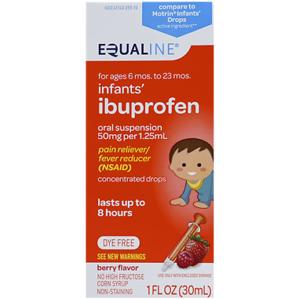 Equaline, Infants' Ibuprofen Oral Suspension Berry Flavor, Case Of 6, 1 Fl Oz