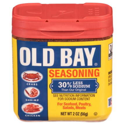 Old Bay, 30% Less Sodium Seasoning, Case Of 12, 2 Oz