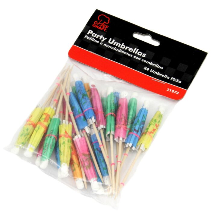 Chef Craft, Party Umbrella Picks 24 Pc", Case Of 12, 24 Ct - Image 1