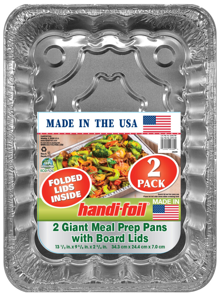 Handifoil, Eco Giant Meal Prep Pans With Board Lids, Case Of 8, 2 Ct - Image 1