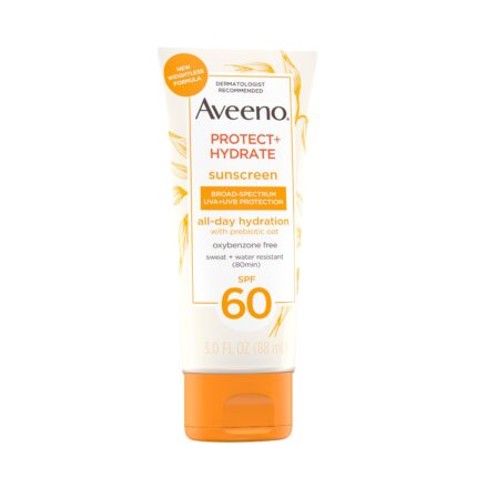 Aveeno, Spf 60 Protect Plus Hydrate Sunscreen, Case Of 3, 3 Fl Oz