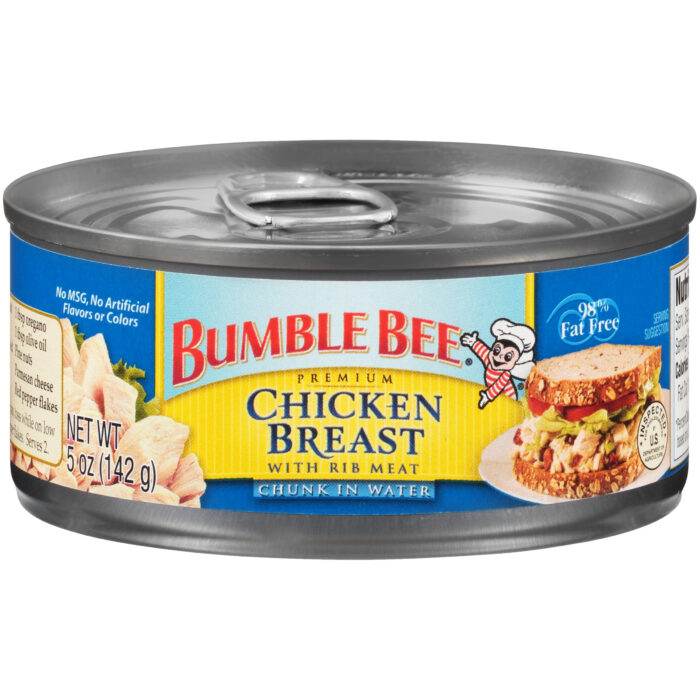 Bumble Bee, Premium Chicken Breast With Rib Meat Chunk In Water, Case Of 12, 5 Oz - Image 1
