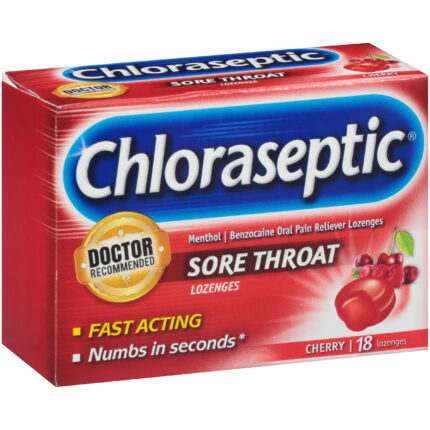 Chloraseptic, Sore Throat Lozenges Cherry, Case Of 6, 18 Ct