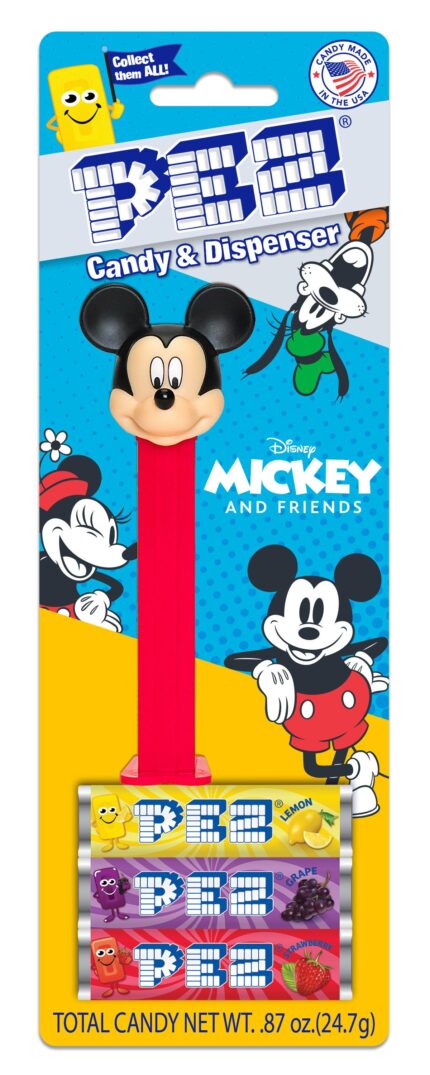 Pez, Disney Mickey Mouse & Friends Assorted Candy & Dispenser, Case Of 36, 1 Ct