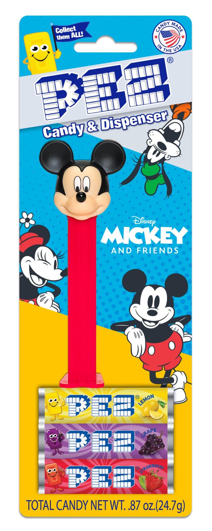 Pez, Disney Mickey Mouse & Friends Assorted Candy & Dispenser, Case Of 36, 1 Ct - Image 1