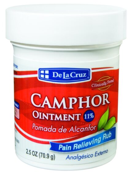 De La Cruz, Camphor Ointment Pain Relieving Rub, Case Of 12, 2.5 Oz