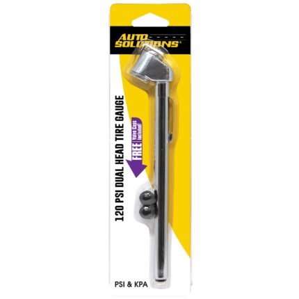 Auto Solutions, 120 Psi Dual Head Tire Pressure Gauge, 1 Each, 1 Ct