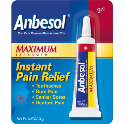 Anbesol, Gel Maximum Strength, Case Of 6, .33 Oz