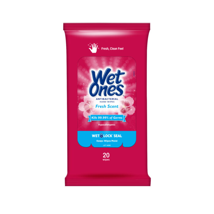 Wet Ones, Antibacterial Hand Wipes Travel Pack Fresh, Case Of 10, 20 Ct - Image 1
