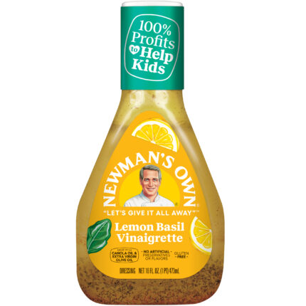 Newmans`S Own, Vinaigrette Salad Dressing Lemon Basil, Case Of 6, 16 Oz