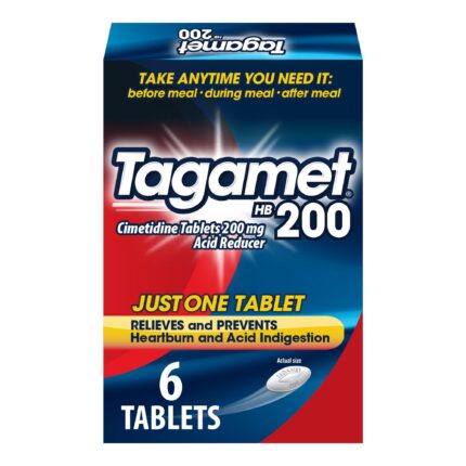 Tagamet, Acid Reducer Tablets Cimetidine 200 Mg, Case Of 6, 6 Ct