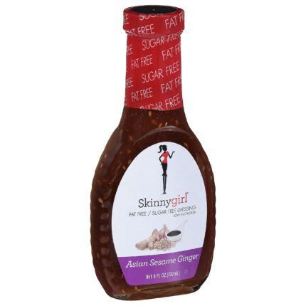 Skinnygirl, Fat-Free Sugar-Free Asian Sesame Ginger Dressing, Case Of 12, 8 Oz