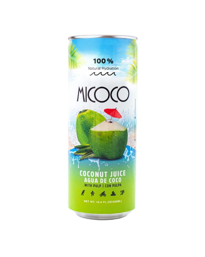 Micoco, Coconut Juice With Pulp 100% Natural Hydration Case Of 24, 16.9 Flz - Image 1