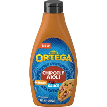 Ortega, Medium Chipotle Aioli Sauce, Case Of 6, 9 Oz