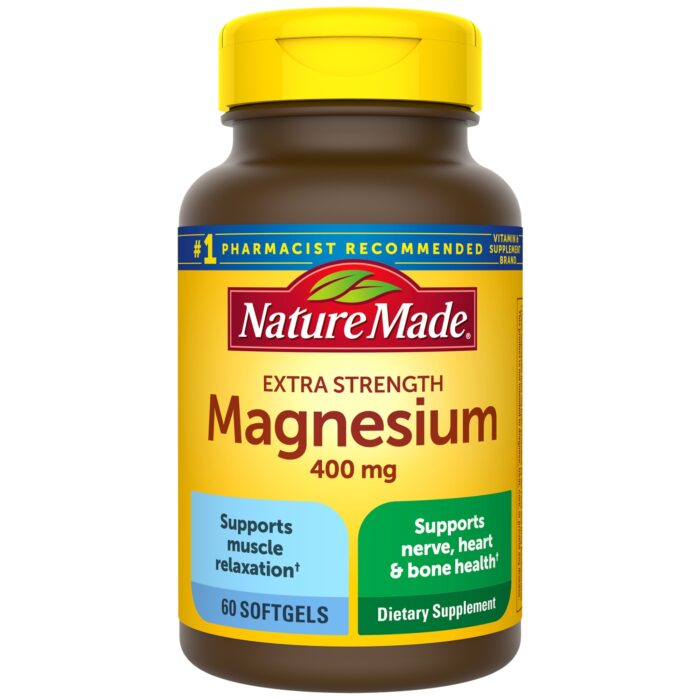 Nature Made, Extra Strength Magnesium 400 Mg Dietary Supplement, Case Of 3, 60 Ct - Image 1