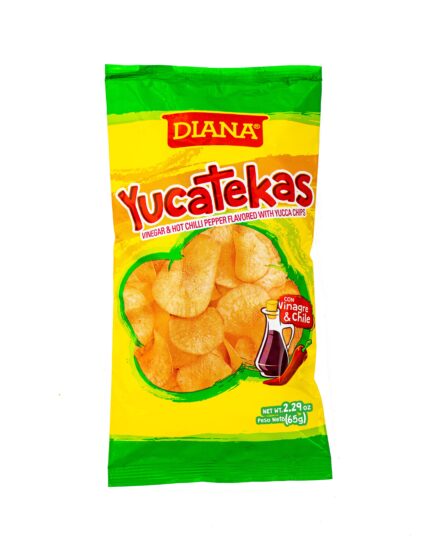 Diana, Chips Yucatekas Vinegar & Hot Chilli Pepper With Yucca Small, Case Of 24, 2.29 Oz