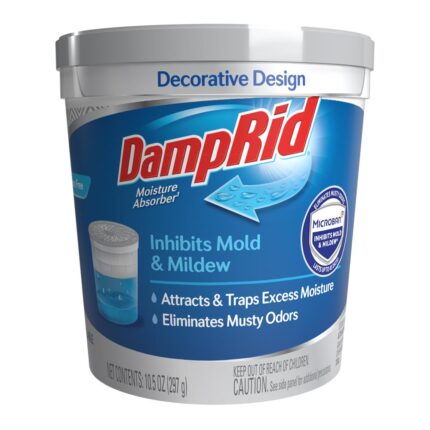 Damp Rid, Refillable Moisture Absorber Refillable Fragrance Free, Case Of 4, 10.5 Oz