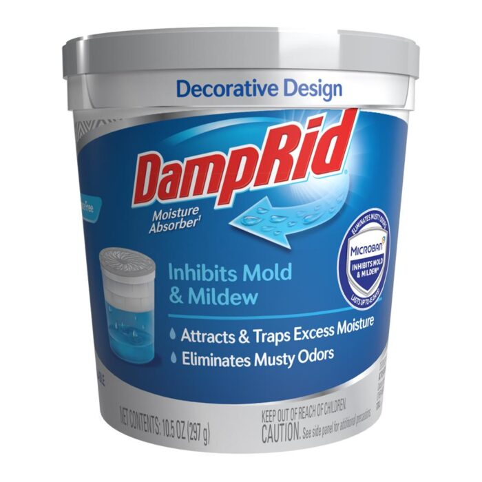 Damp Rid, Refillable Moisture Absorber Refillable Fragrance Free, Case Of 4, 10.5 Oz - Image 1