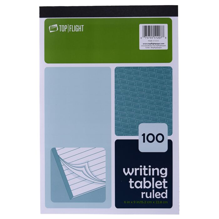 Top Flight, Writing Tablet Ruled Paper 6X9, Case Of 12, 100 Ct - Image 1
