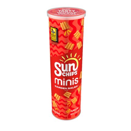 Sun Chips, Minis Whole Grain Flavored Snacks Garden Salsa, Case Of 12, 3.75 Oz