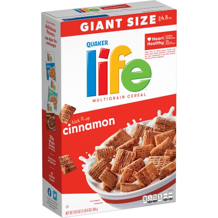 Quaker, Life Multigrain Cereal Cinnamon, Case Of 12, 24.8 Oz - Image 1