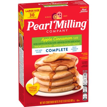 Pearl Milling Co, Apple Cinnamon Complete Pancake And Waffle Mix Large Size, Case Of 10, 24 Oz