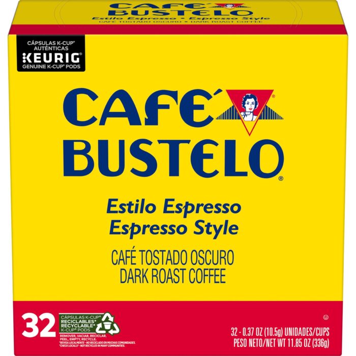 Bustelo, Caf Espresso Style K Cup Pod Dark Roast Coffee, Case Of 4, 11.85 Oz - Image 1