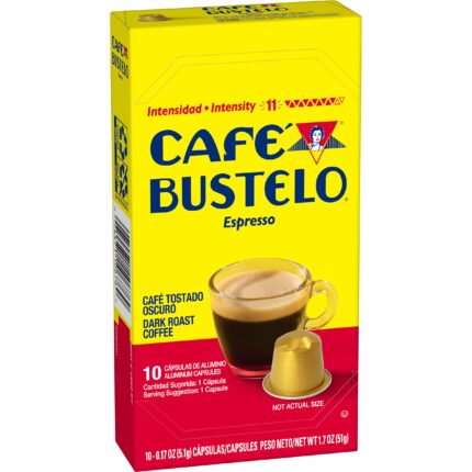 Cafe Bustelo, Espresso Dark Roast Coffee, Case Of 4, 1.7 Oz