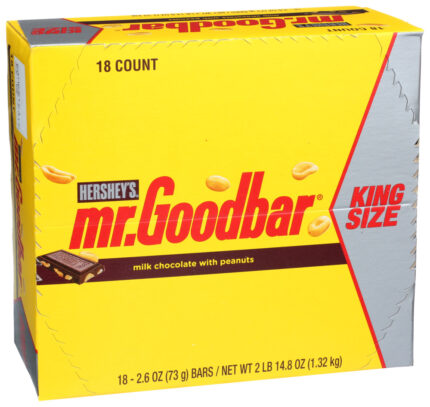 Hershey'S, Mr. Goodbar Milk Chocolate With Peanuts Candy Bar King Size, Case Of 18, 2.6 Oz
