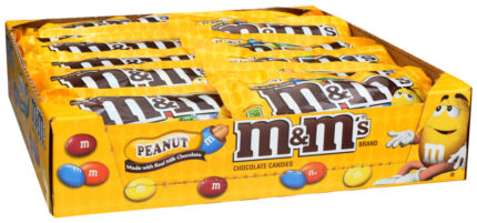 M&M'S, Peanut Chocolate Candies, Case Of 48, 1.74 Oz