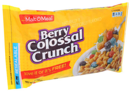 Malt-O-Meal, Family Size Berry Colossal Crunch Cereal, Case Of 8, 26 Oz