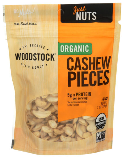 Wodstk Cashews,Og2,Pcs,Raw,Fancy 7 Oz
