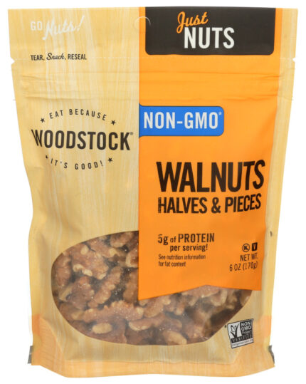 Wodstk Walnuts,Combo Hvs/Pcs,Raw 6 Oz