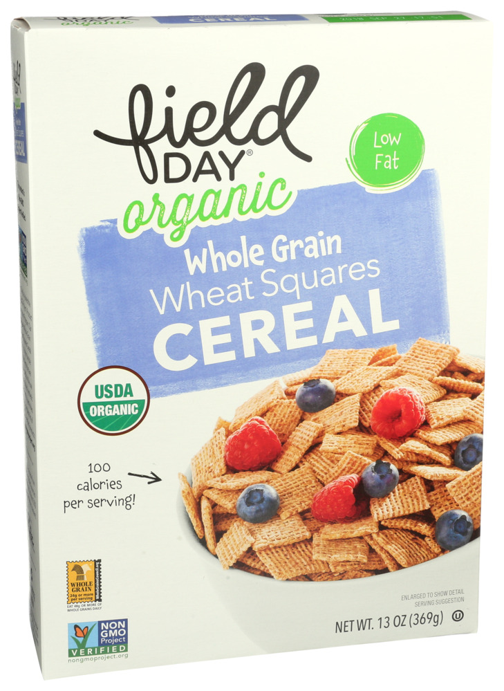 Fieldy Cereal,Og2,Wheat Sqres,Wg 13 Oz - Image 1