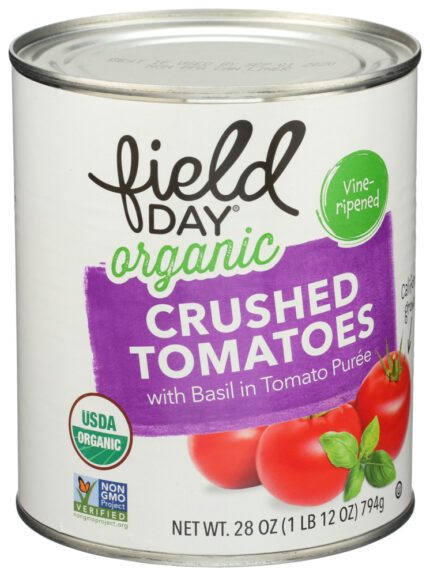 Fieldy Tomatoes,Og2,Crsh,W/Basil 28 Oz