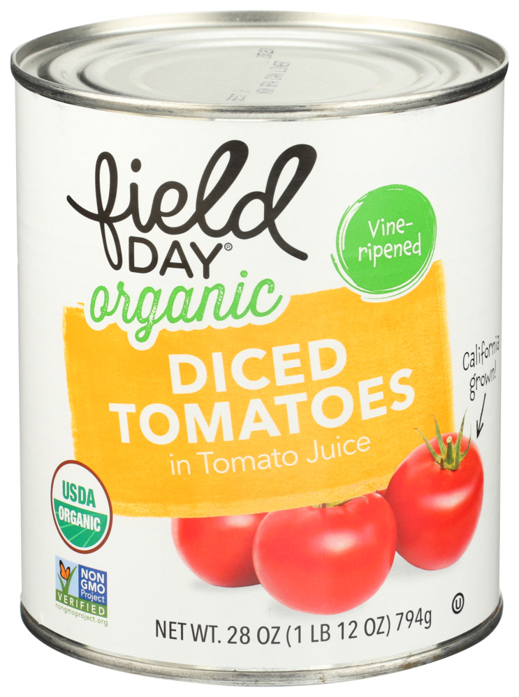 Fieldy Tomatoes,Og2,Diced 28 Oz - Image 1