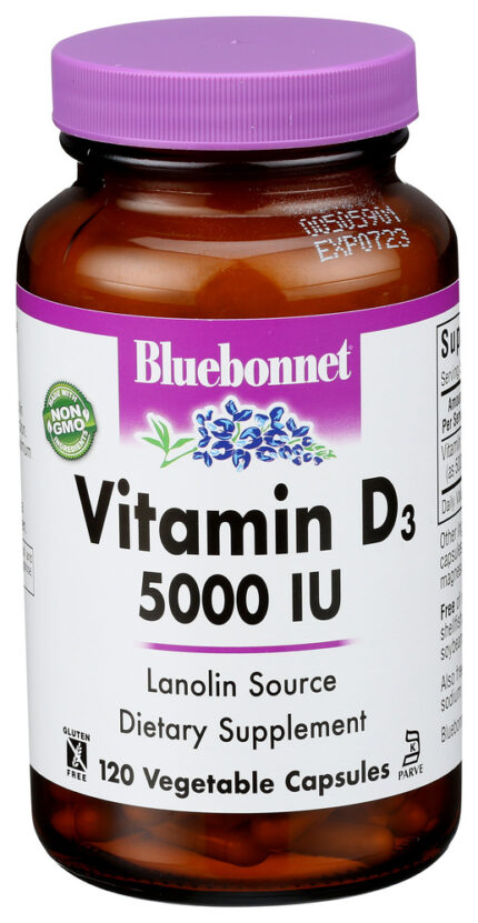 Blubon Vitamin D3,5000 Iu 120 Vcap