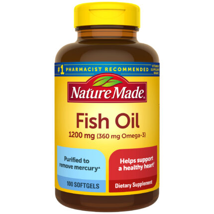 Nature Made, Fish Oil 1200 Mg Softgels, Case Of 3, 100 Ct
