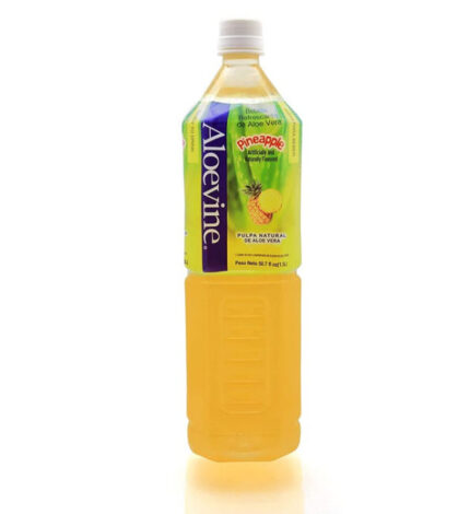 Alovine, Pineapple Drink With Real Aloe Pulp, Case Of 12, 50.7 Fl Oz