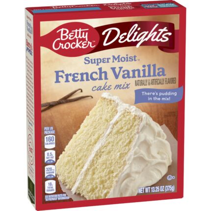 Betty Crocker, Super Moist Delights French Vanilla Cake Mix, Case Of 12, 13.25 Oz