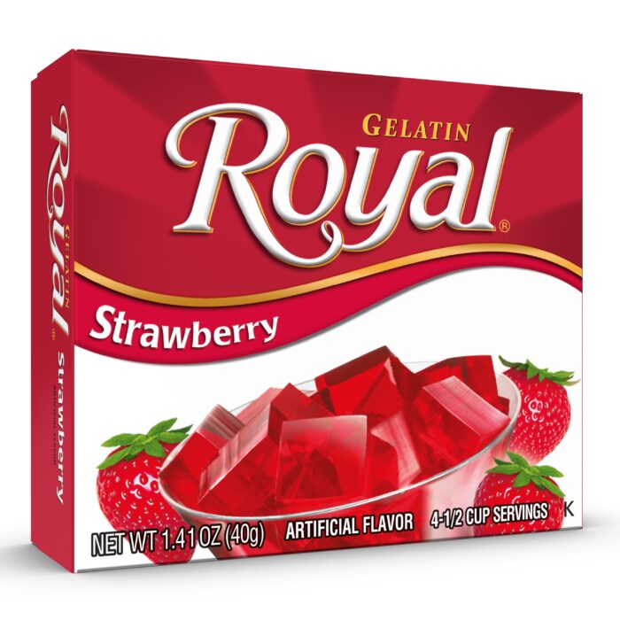 Royal, Gelatin Strawberry, Case Of 12, 1.4 Oz - Image 1