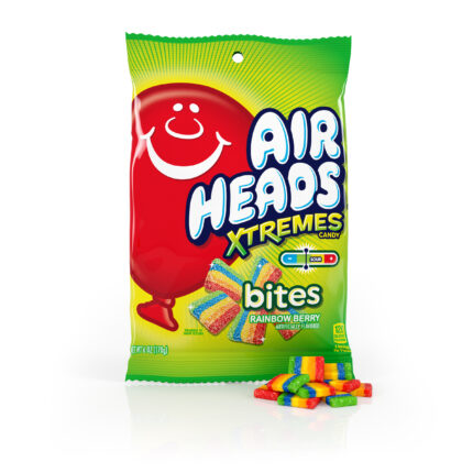 Airheads, Xtremes Bites Candy Rainbow Berry, Case Of 12, 6 Oz