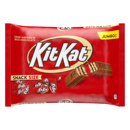 Kit Kat, Jumbo Bag Snack Size Crisp Wafers In Milk Chocolate, Case Of 12, 20.1 Oz