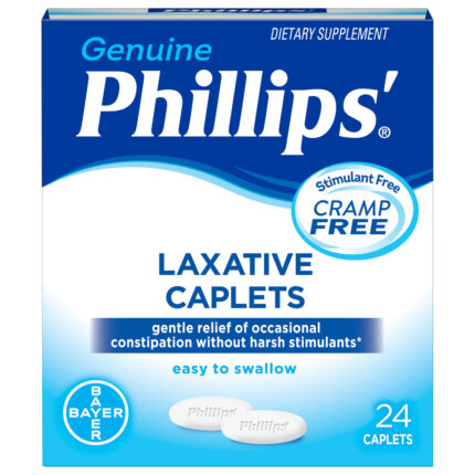 Phillips, Genuine Laxative 24 Caplets, Case Of 4, 24 Ct